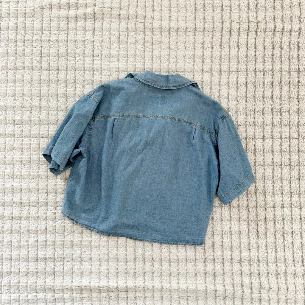 Velvet Heart Light Blue short sleeve Button-Down Shirt - Image 3