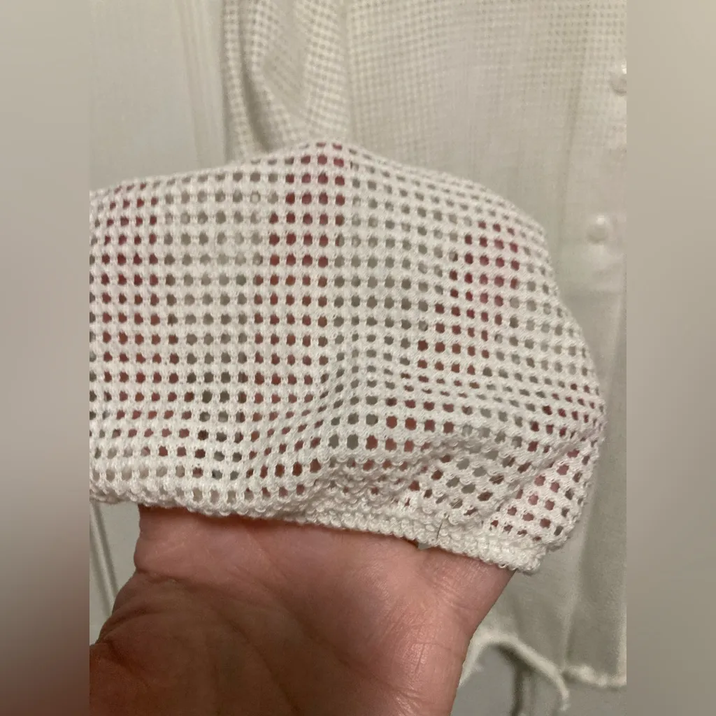 Blueprint White Sheer Mesh Button - Image 6