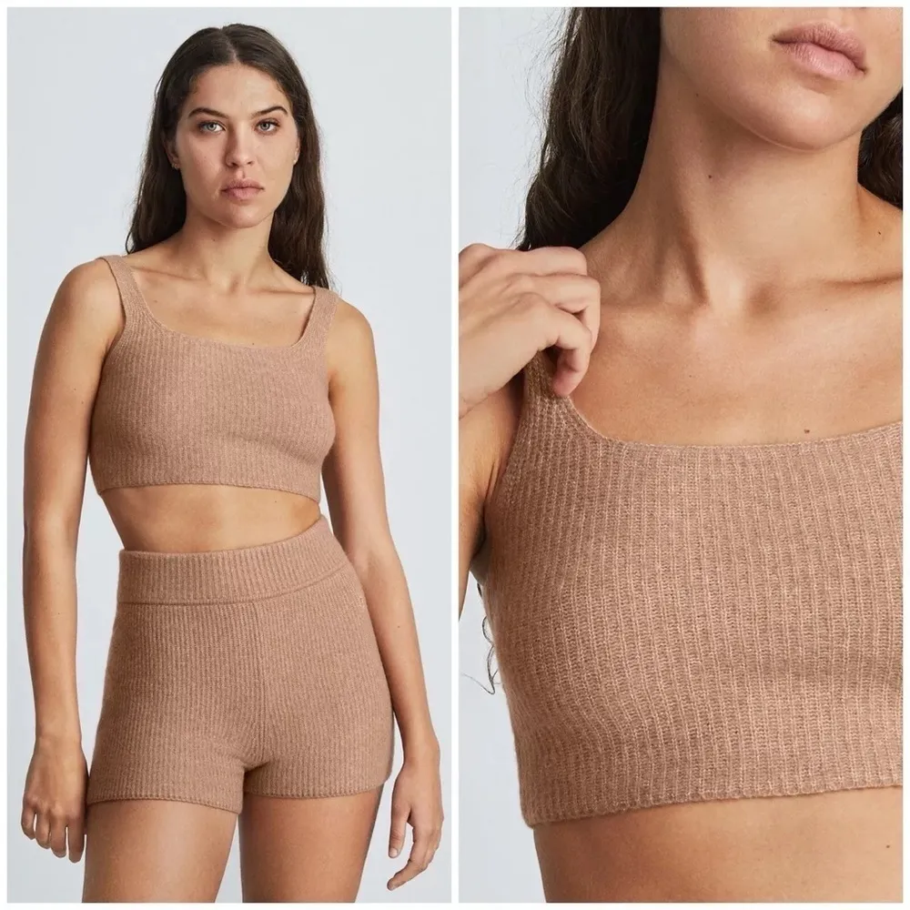 Everlane The Cozy Stretch Tank in Camel Wool Yak Size XS NWT Neutral Minimalist - Image 2