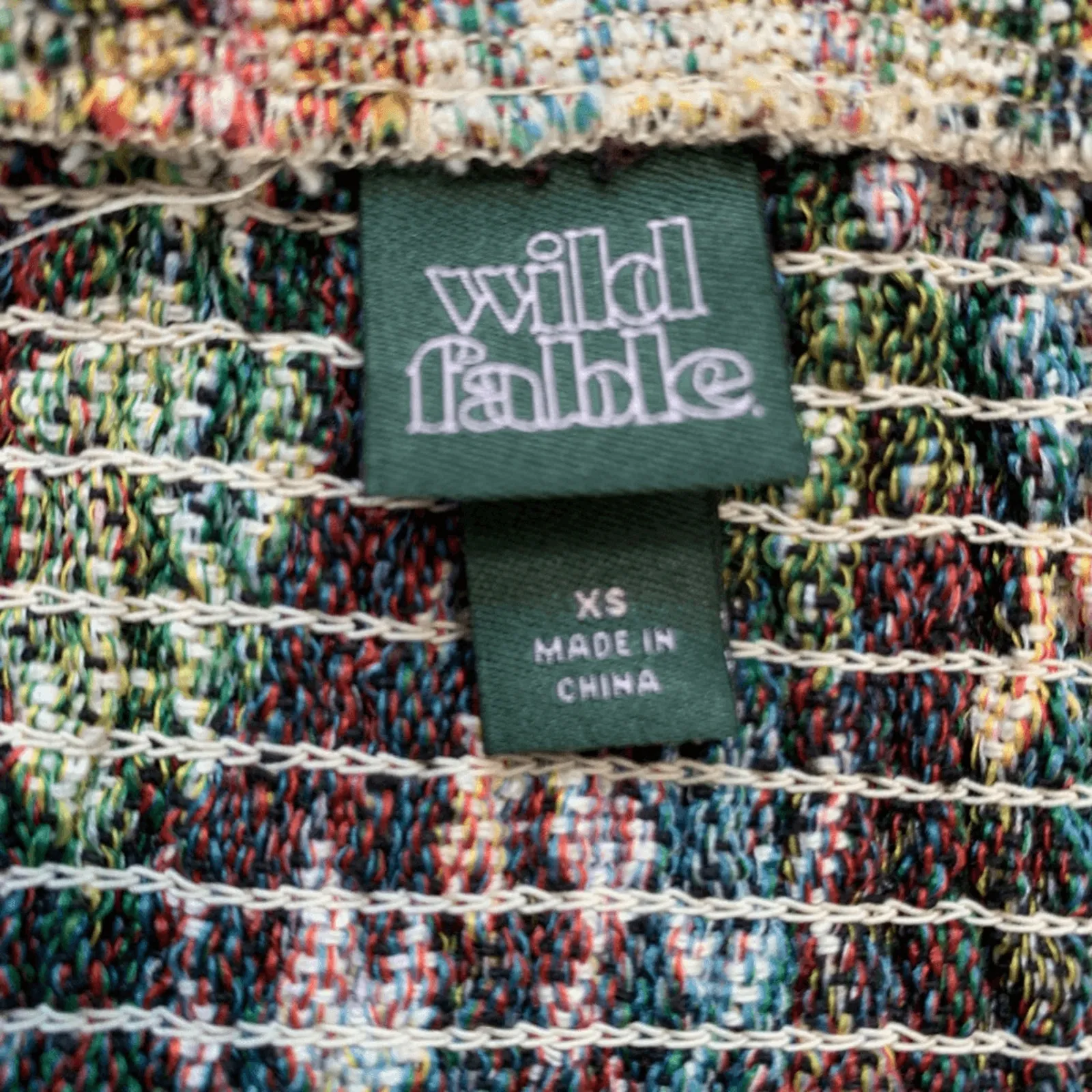 Wild Fable Tapestry Floral Corset Crop Top Square Neck Front Hook XS New Fairy - Image 8