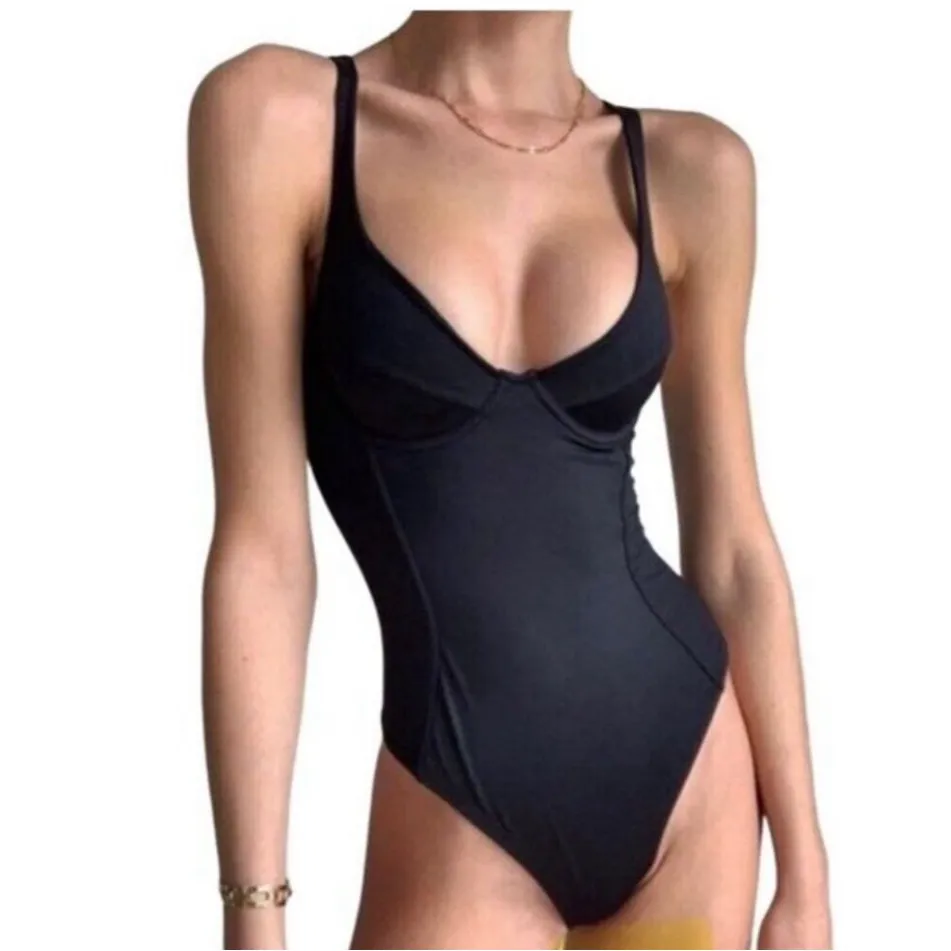 NWT We are HAH x Free People Eyes on‎ Top Bodysuit in Black size Small - Image 2