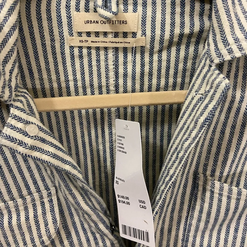 UO Danielle Patchwork Linen Coverall Jumpsuit NWT - Image 8