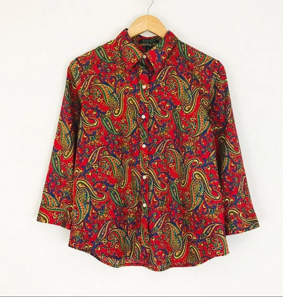 Vintage Ralph Lauren Paisley Button - Image 10