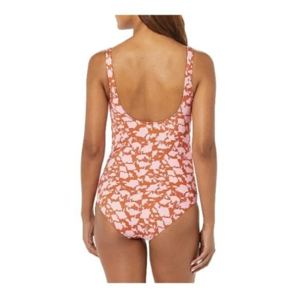 Amazon Essentials Floral Print Coverage Swimsuit Size LARGE NWT #0725 Pink - Image 3
