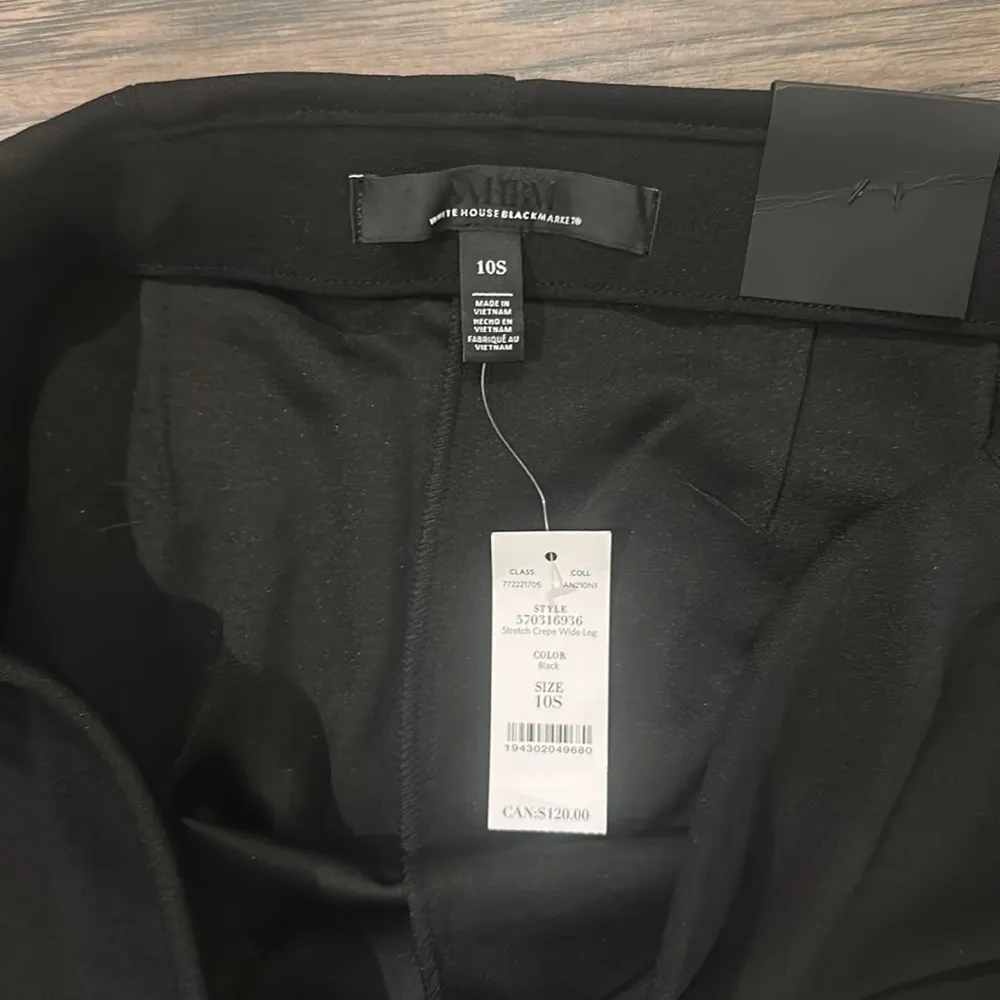 NWT White House Black Market Soft Drape Pull-In Wide Leg Pant Sz 10 Short - Image 2