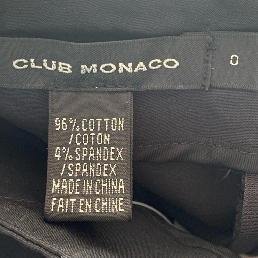 Club Monaco black pencil skirt size‎ 0 cotton spandex blend - Image 3