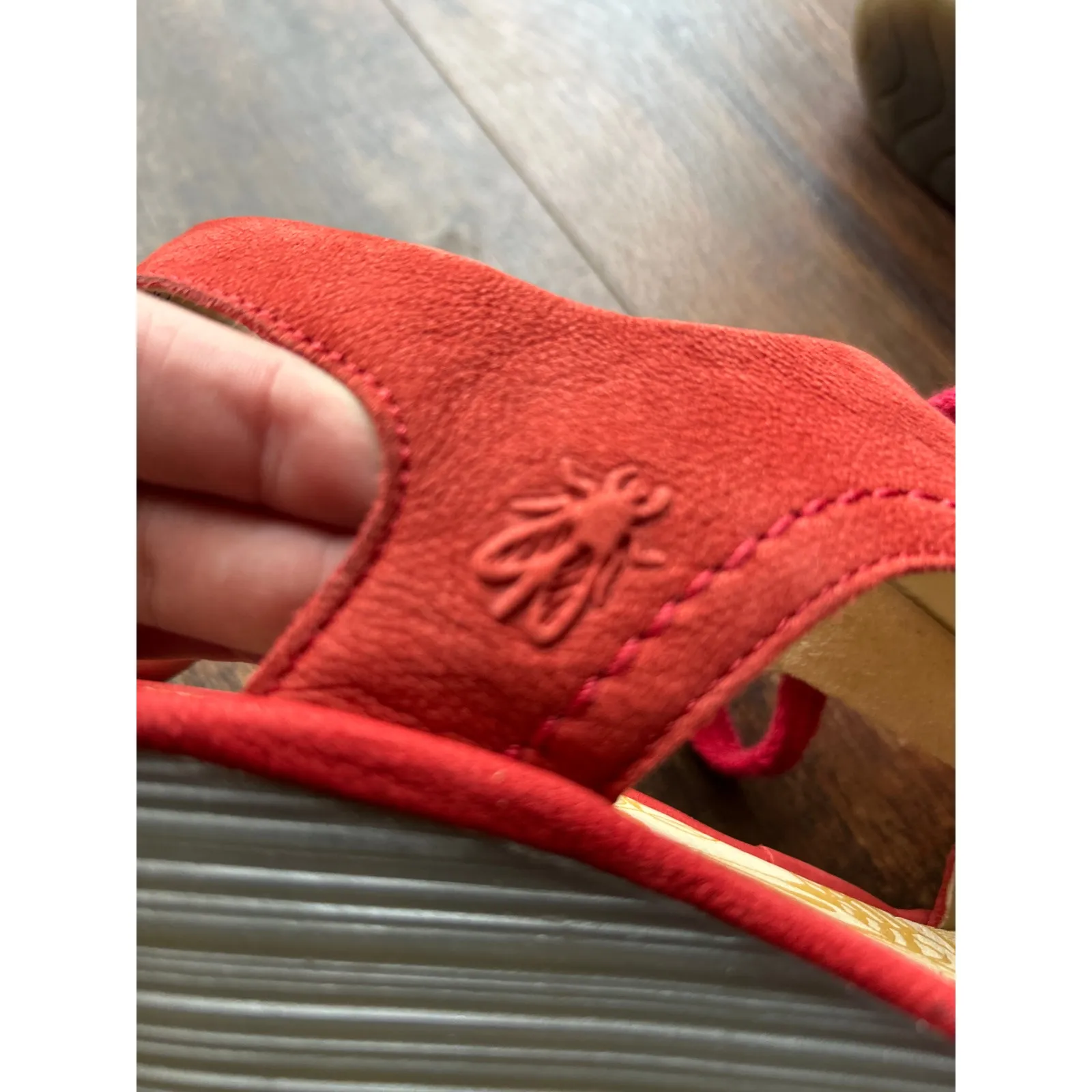 Fly London Wedge Slingback Sandals Open Toe Lace Up EU41 US 10 10.5 Ylfa Nubuck - Image 7