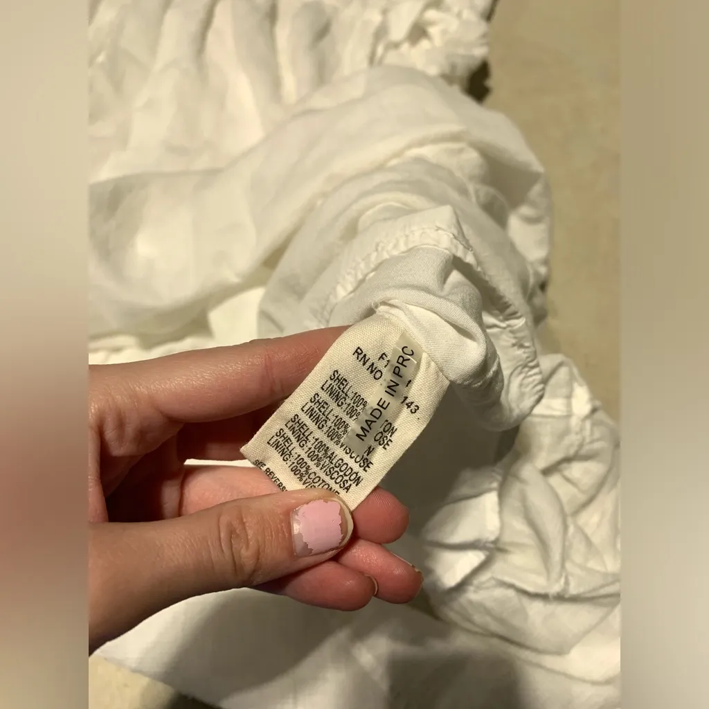 FRNCH White Wrap Dress medium - Image 5