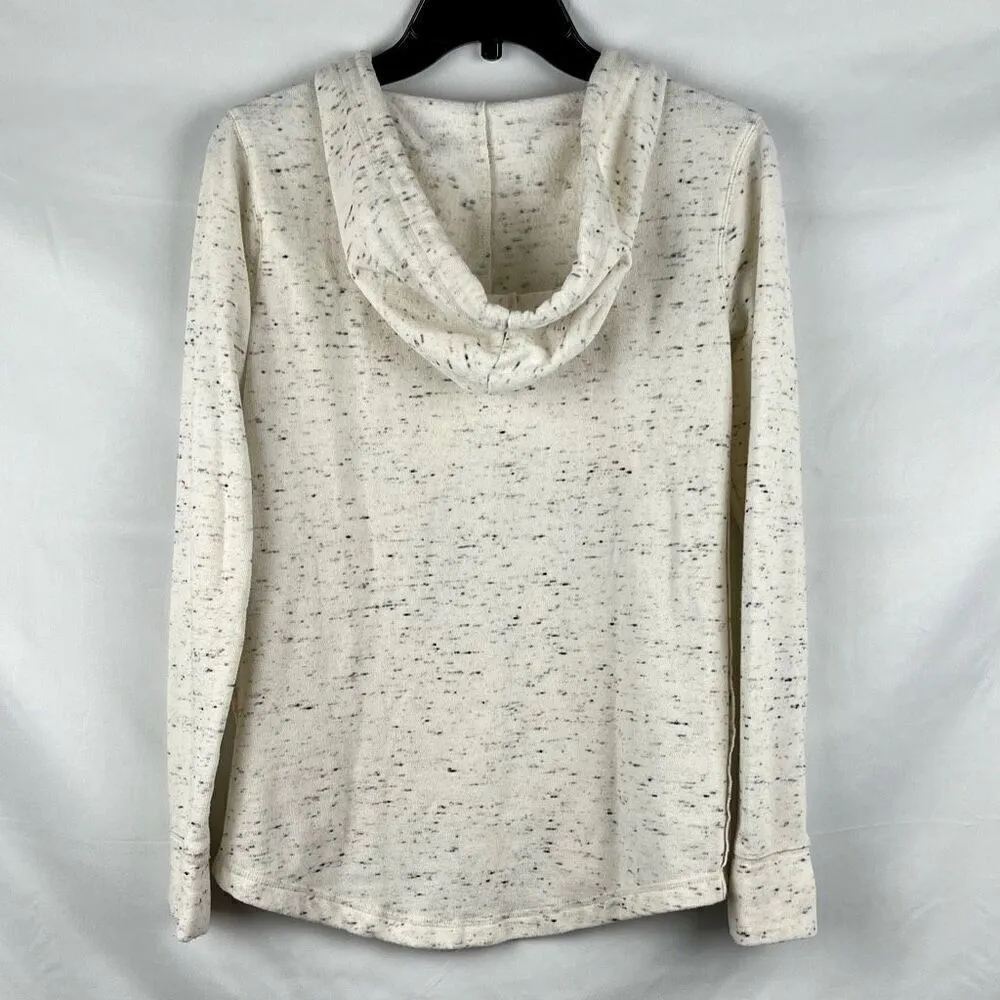 SO Moonbeam Heather Hooded Notchneck Perfect Hoodie Tunic Small - Image 3