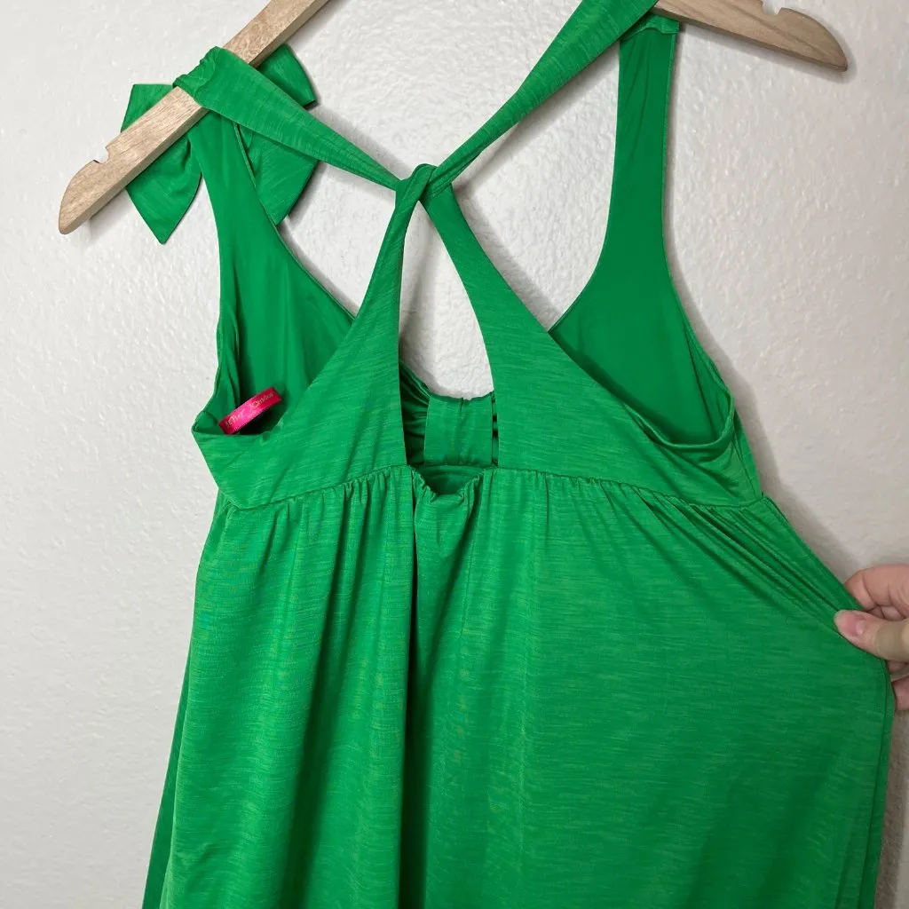 Betsey Johnson Swim Kelly Green Retro Swim Cover Dress M-L - Image 9