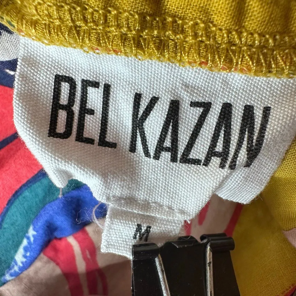 Bel Kazan Evie Jumpsuit Colorful Maxi Jumpsuit With Leaf Print Size Medium Yellow - Image 6