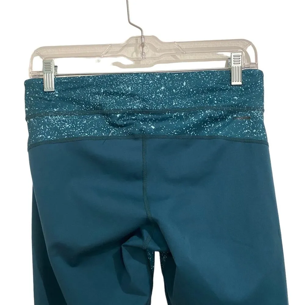 Adidas Climalite Green Mid-Rise Leggings Sz M - Image 8