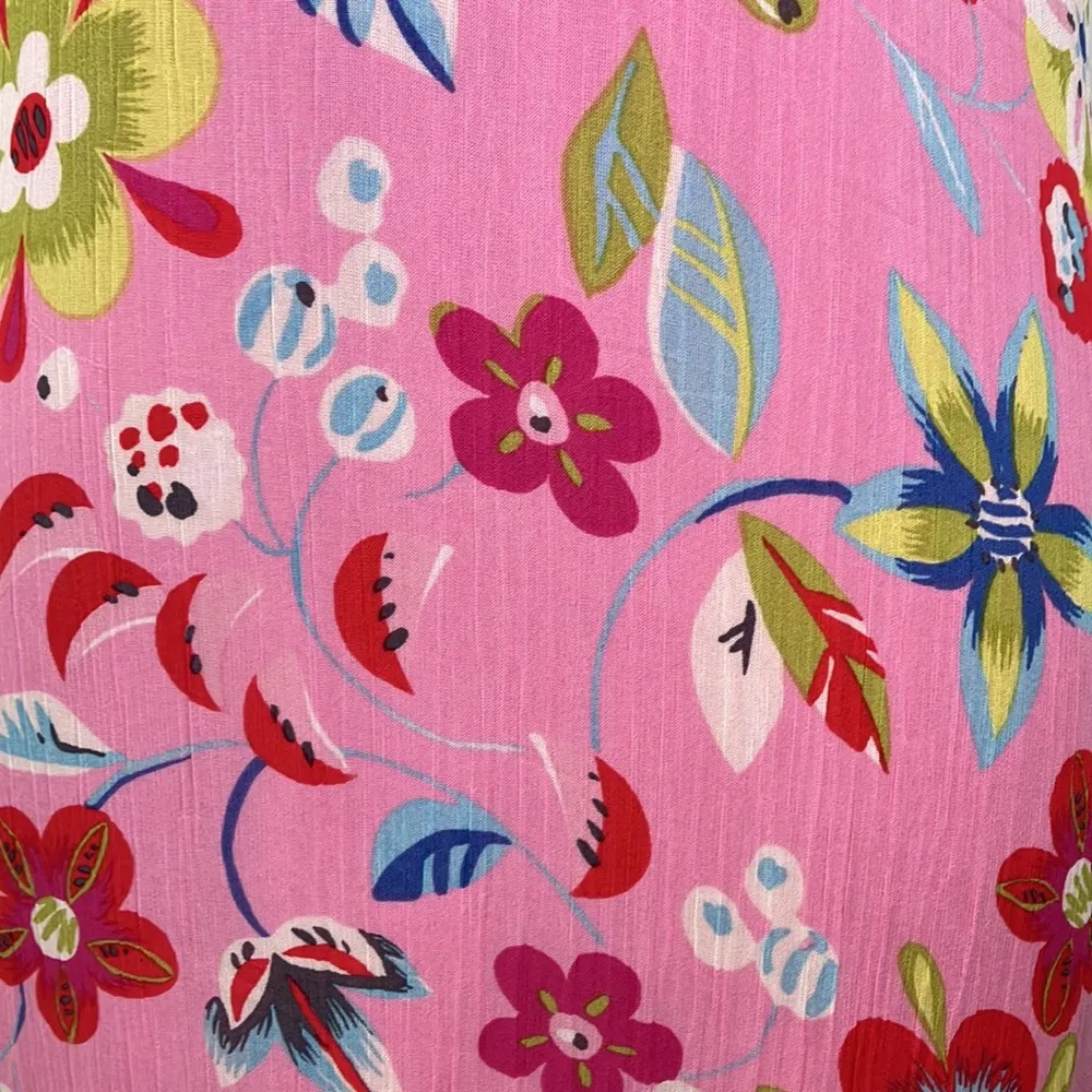 A.B.S by Allen Schwartz pink ditzy floral print mid length dress womans size 6 - Image 6