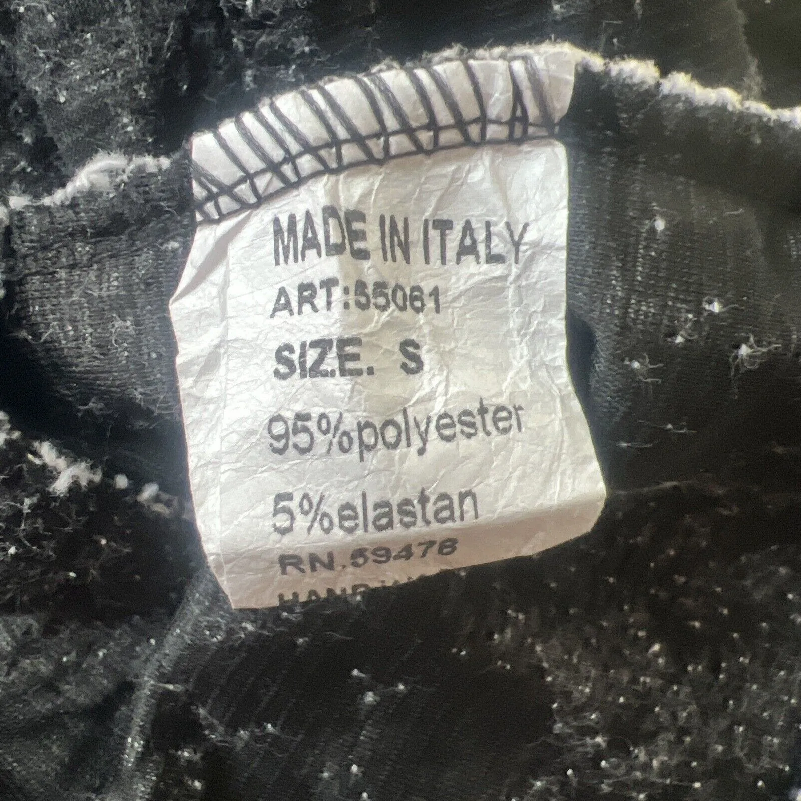 Lungo L'Arno Cardigan Womens Small Black White Floral Applique Flower‎ Bohemian - Image 7