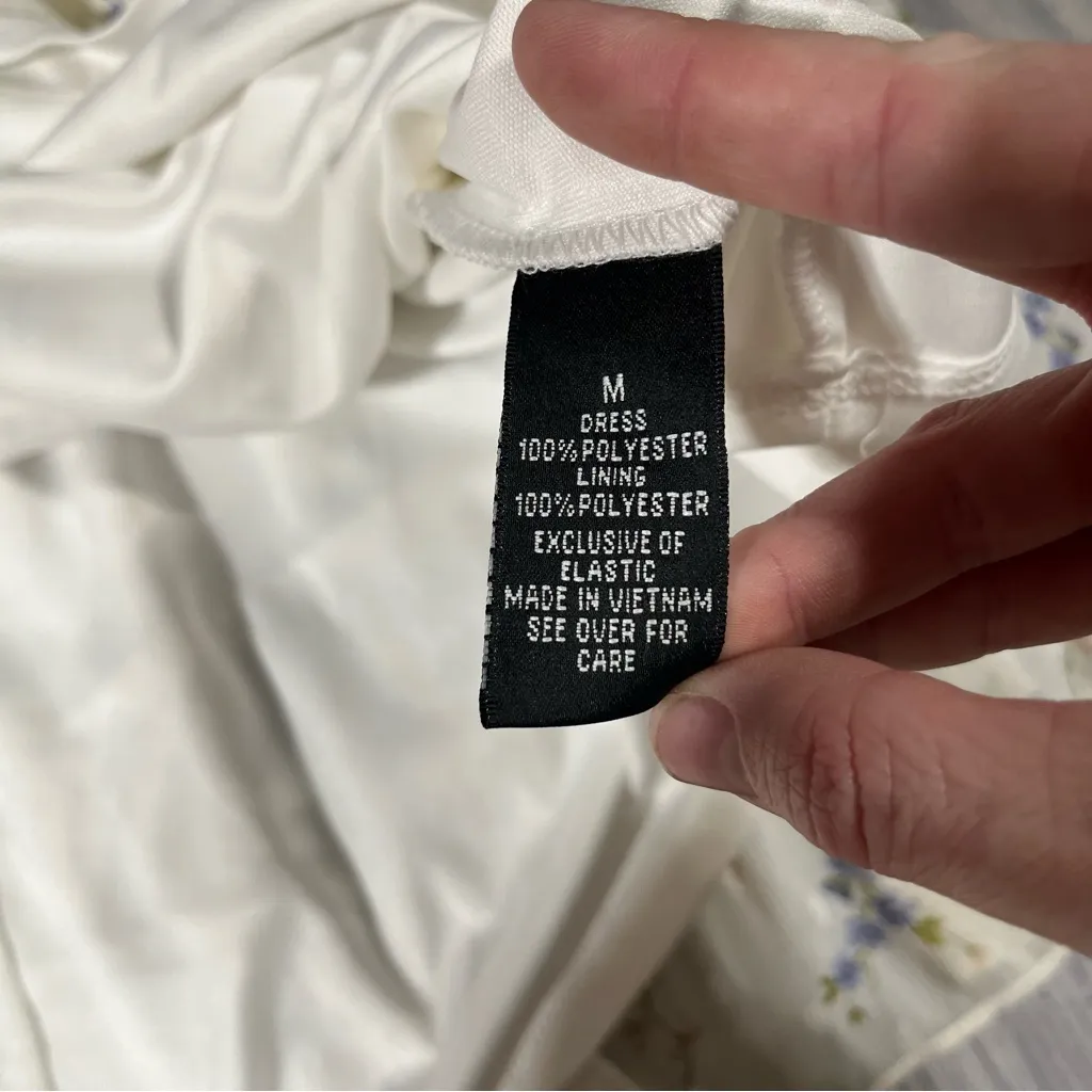 IZ Byer Ivory White Floral Lightweight Dress; NEW; Medium Women's - Image 9