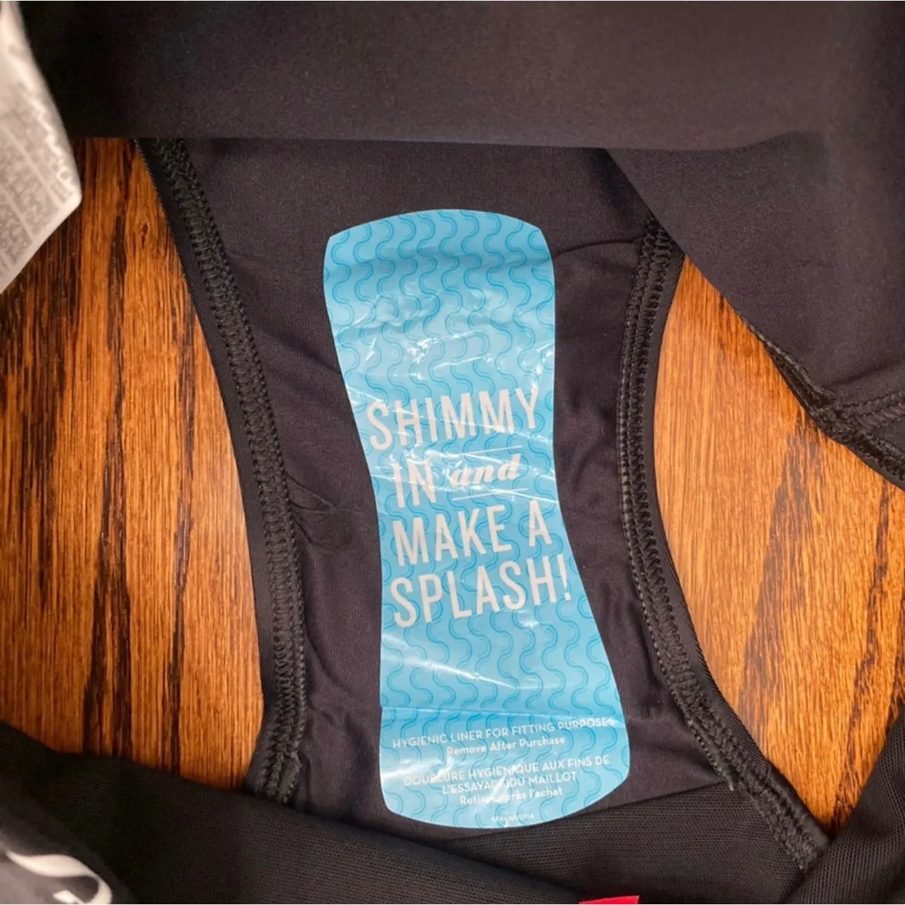 Spanx Swim Bikini Bottom Womens 10 Flirty Mid Rise Black Geo Swim Skirt NWT - Image 9