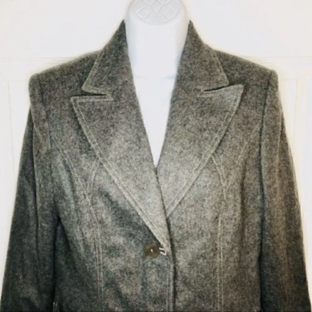 Olsen Europe Work Blazer Classic Virgin Wool Gray 8 - Image 5