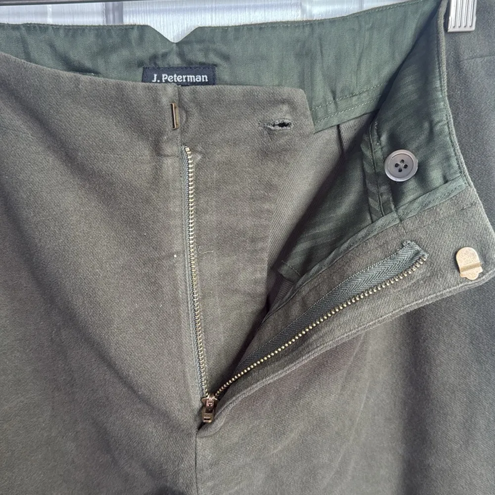 J. Peterman Women’s Olive Green Wide Leg Pants Trousers W1205 Sz 8 - Image 4