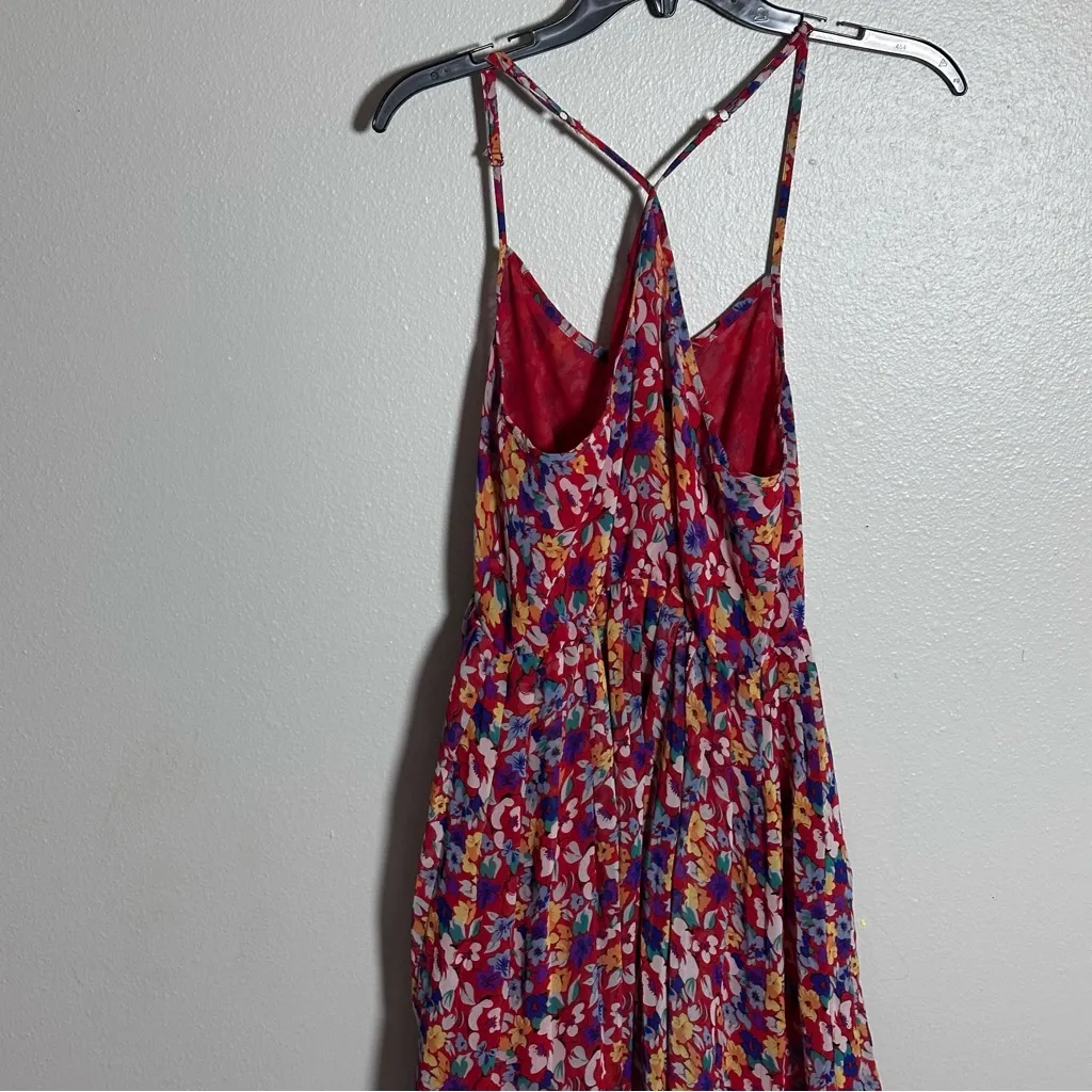 I Love H81 Women Red Floral Spring Dress Size Small - Image 7