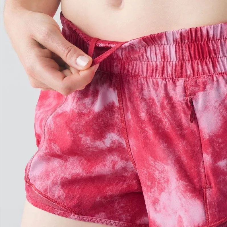 Lululemon Beat The Heat Shorts Tidal Trip Boom Juice Pink Size 10 | 2016 Retired - Image 3