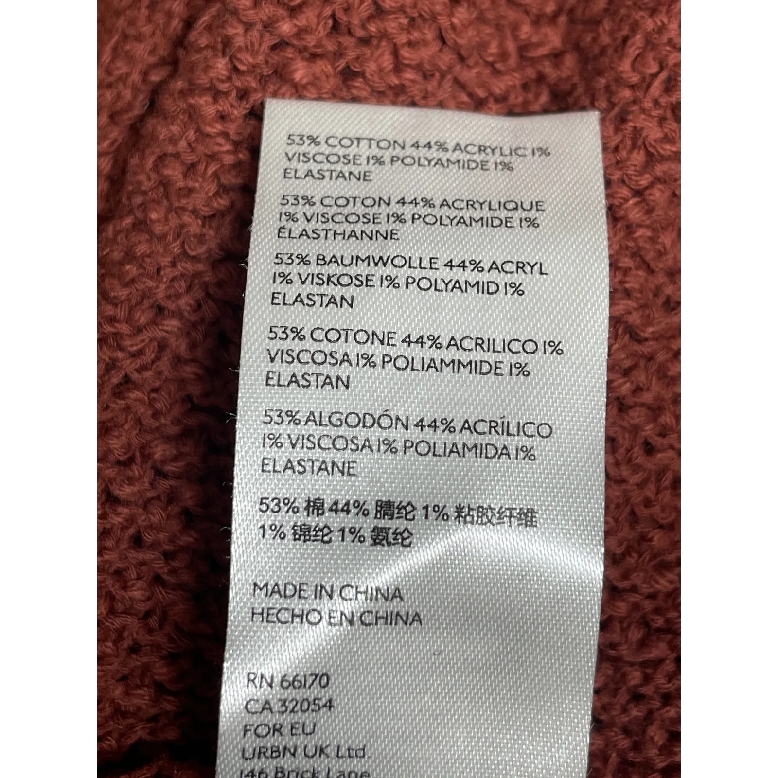 Urban Outfitters Laney Brown Twist Front Long Sleeve Knit Sweater Crop Top Sz M - Image 5