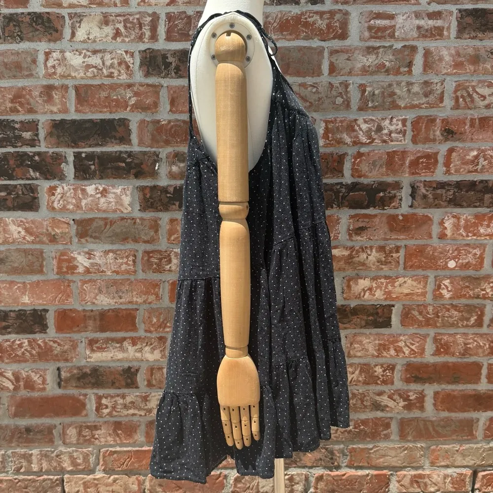 Anthropologie Cece Ditsy Dot Tiered Woven Black Polka Dot Sundress / L / EUC - Image 5