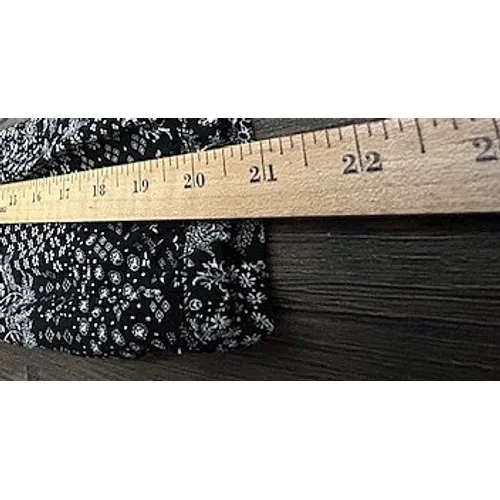 Old Navy Womens Tunic Dress Size L Black Floral Print Long Sleeve Flowy Romantic - Image 4