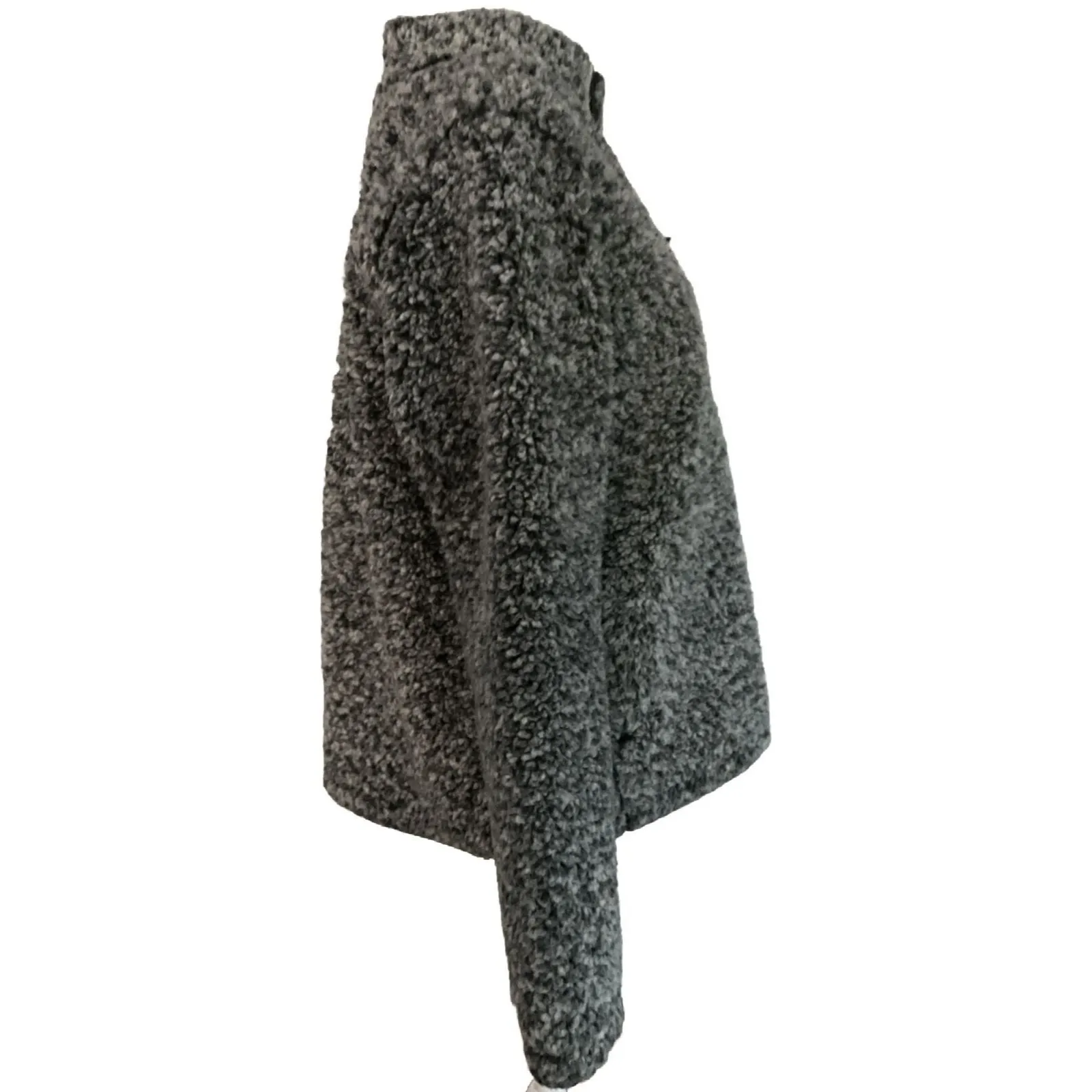 TIME AND TRU Women’s Size Medium SHERPA PULL OVER JACKET 1/4 ZIP LJKT045 Black - Image 2