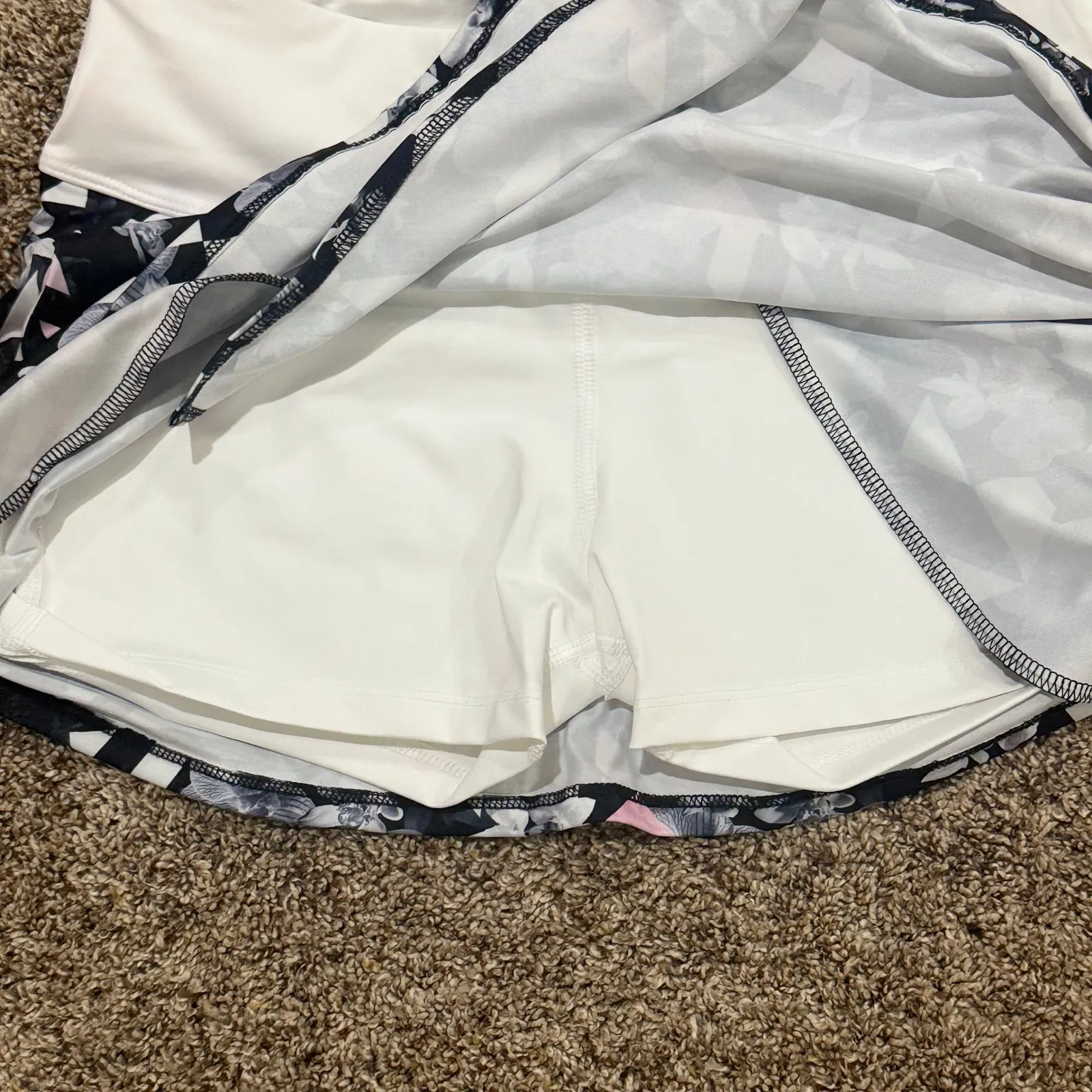 Eleven by Venus Williams Tennis Jacket & Skirt Set Floral Print Womens Small Black - Image 8