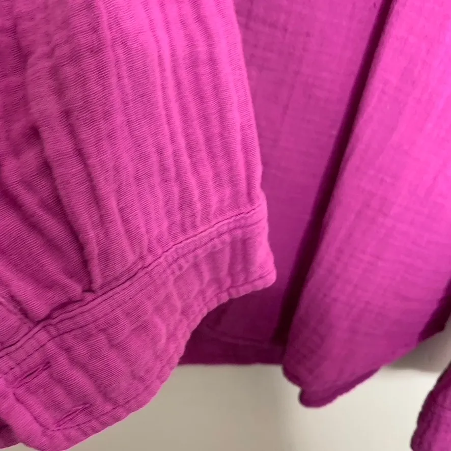 Xirena Scott Cotton Gauze Top Rasberry Pink Button. Down Women Small - Image 7