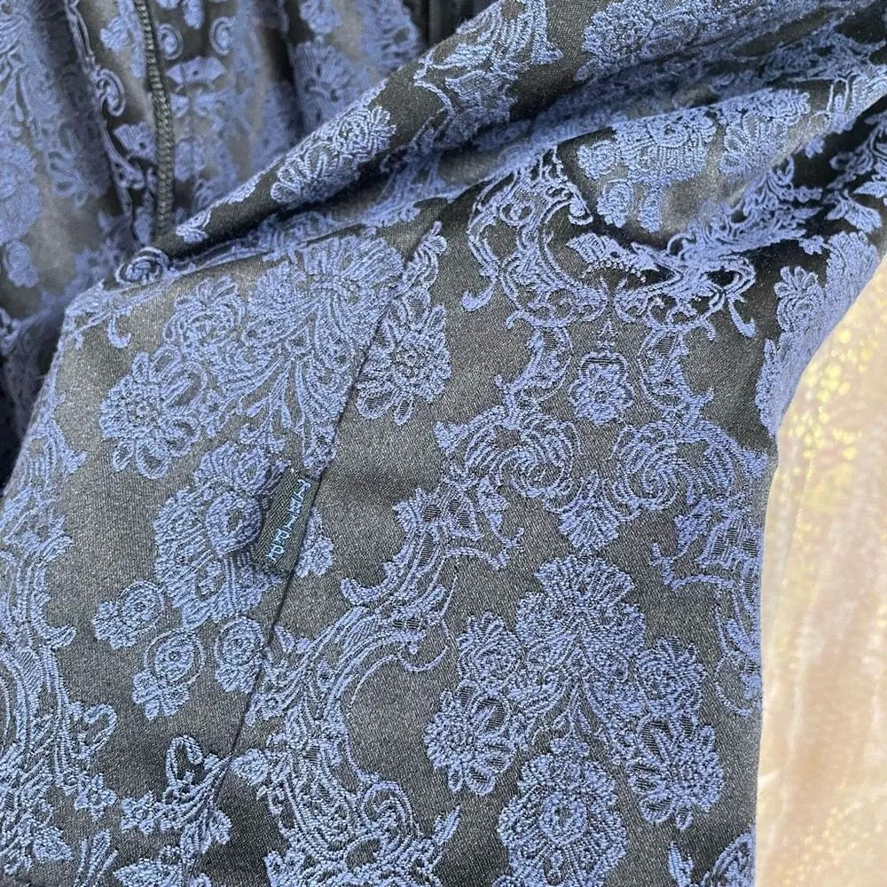 TRIPP Navy Blue & Black Floral Lace-Up Corset Plus Size, 4X - Image 5