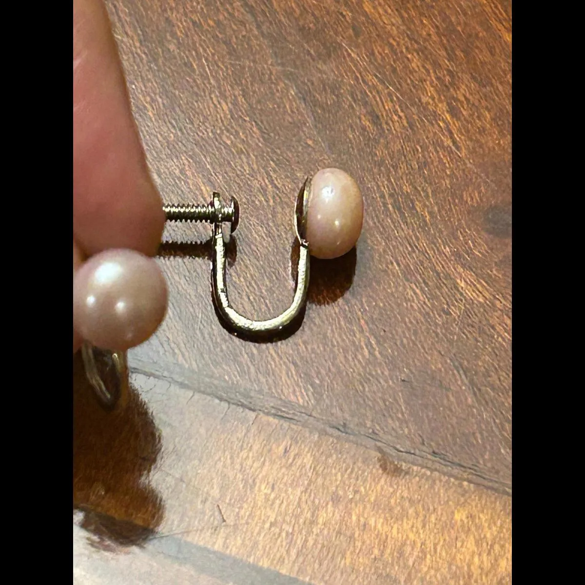 Vintage no hole earring light pink fashion jewlery Silver - Image 2