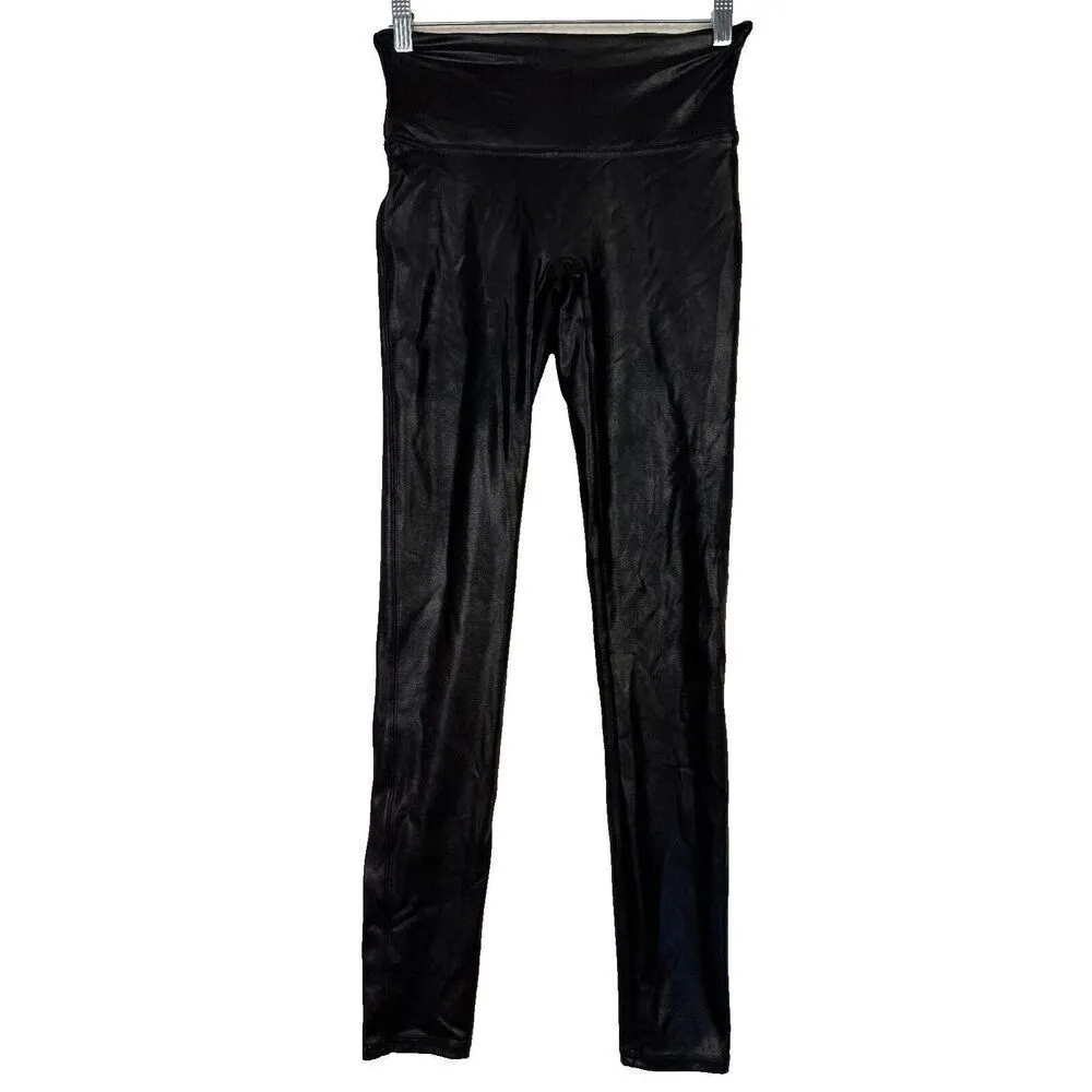 3 Pack Spanx Black Faux Leather Jeans Perfect Fit Capri‎ Pants High Rise Size M - Image 2