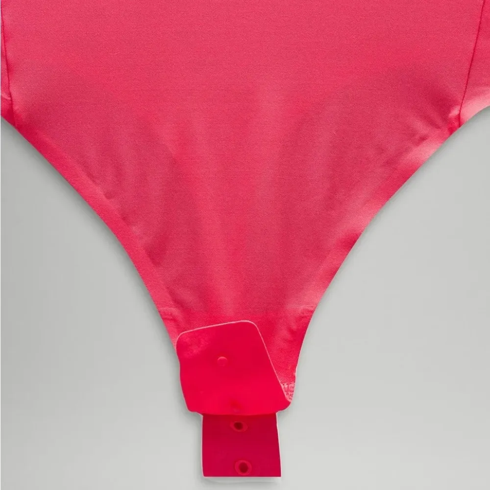 NWT Lululemon Nulu Mesh Long-Sleeve Crewneck Bodysuit Glaze Pink Size Medium - Image 5