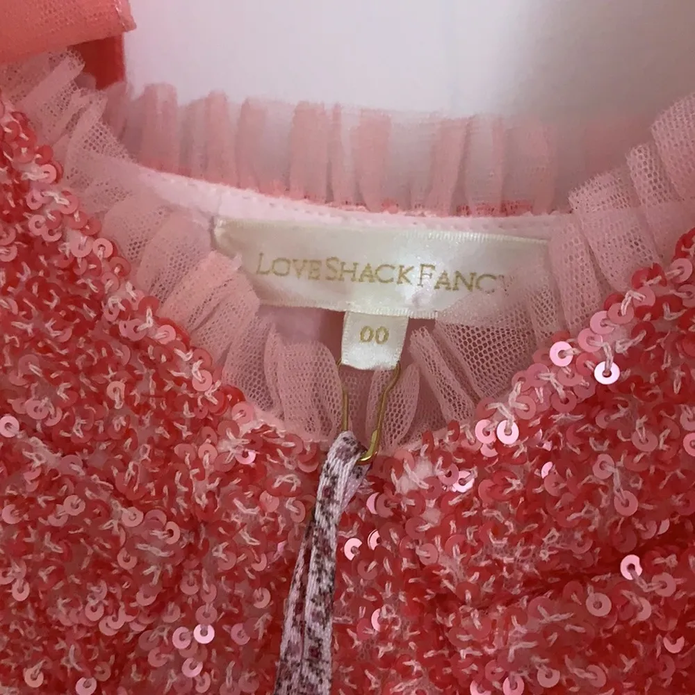 NWT Loveshackfancy Romia tulle dress in pink frusia - Image 10