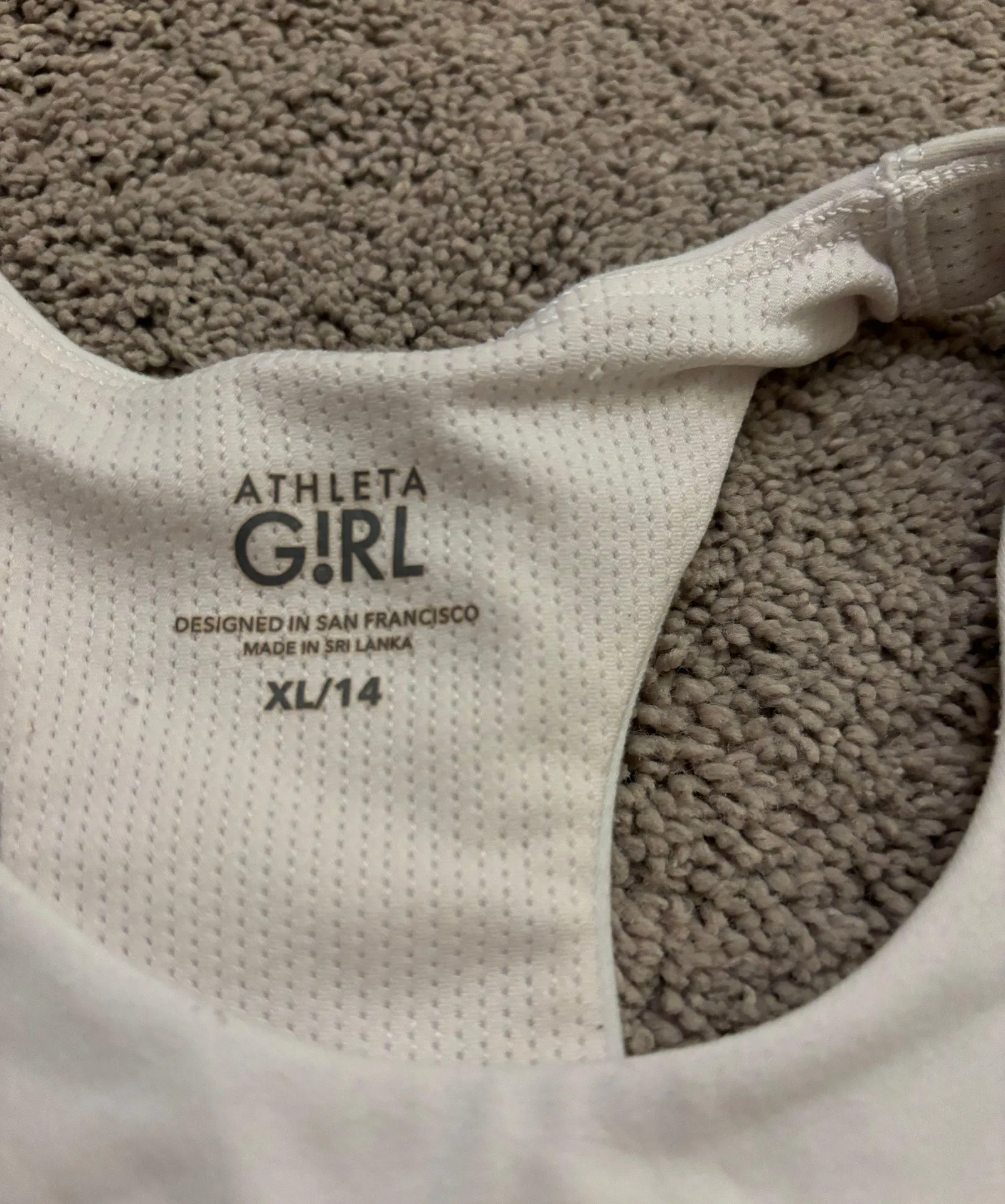 white racer back sports bra - Image 3