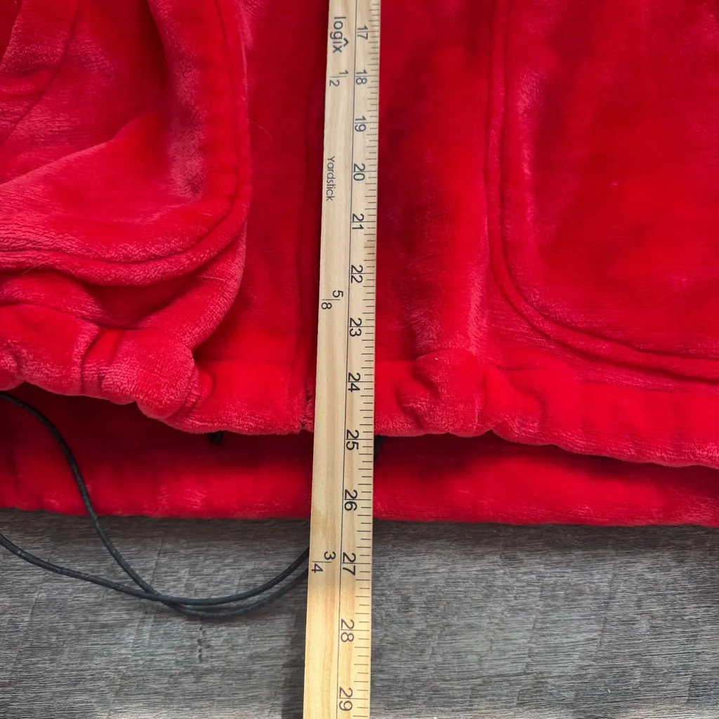 ORGVSM Red Fleece Oversized Hoodie Italy Streetwear Size Medium Unisex - Image 8