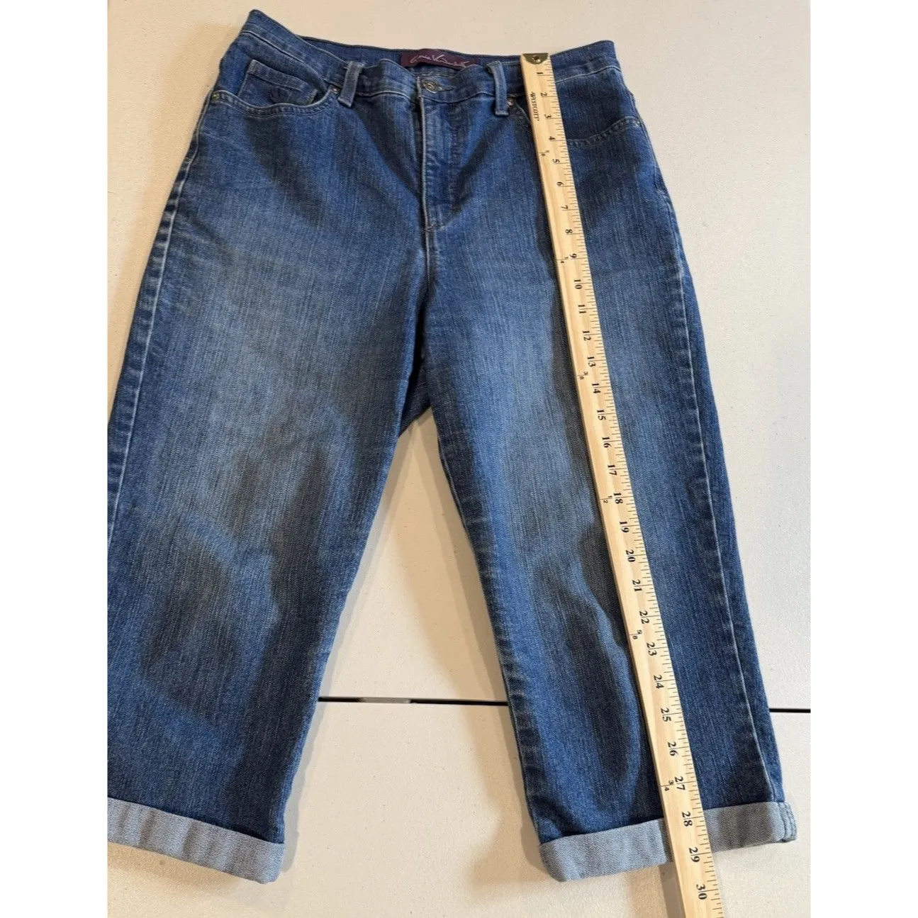 Gloria Vanderbilt Jean Capris Womens 10 Stretch Amanda High Rise Travel Capsule - Image 4