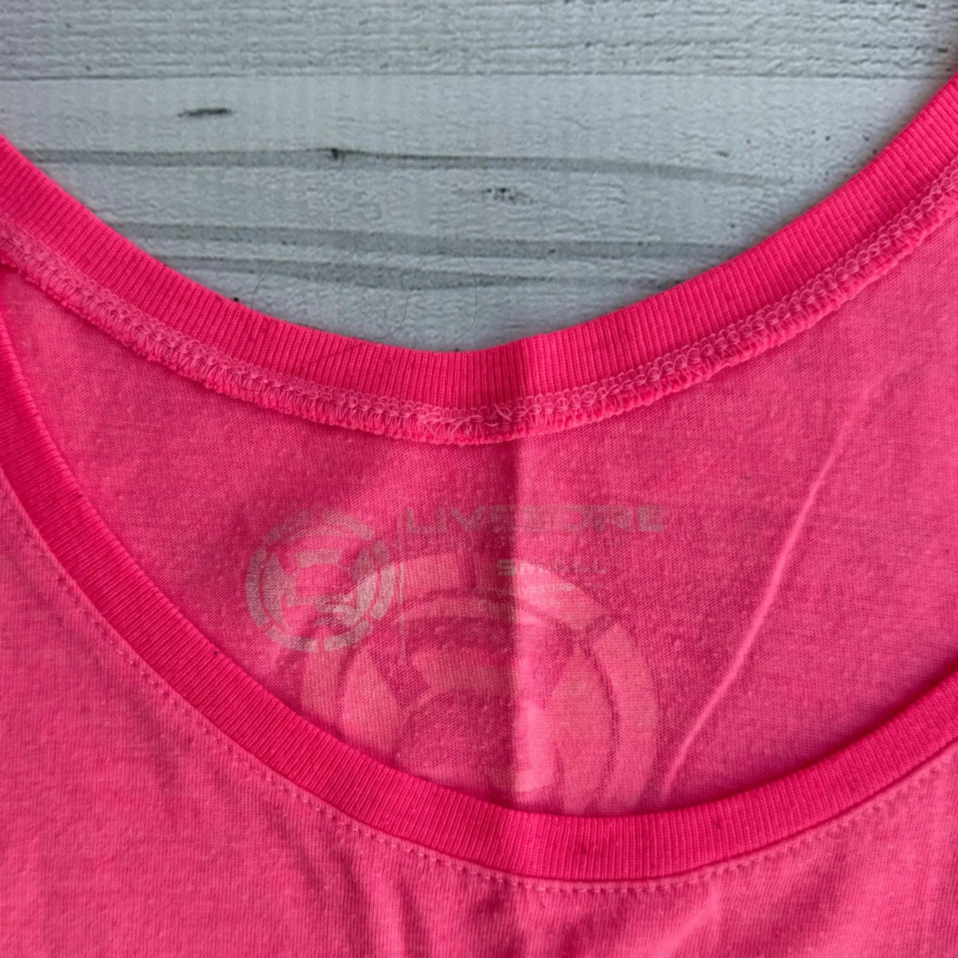 Livesore Quad Damn Pink Graphic Crop Tank Top S - Image 3