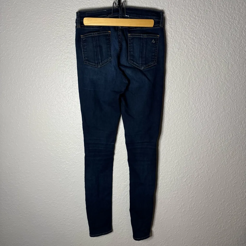 Rag & Bone Women High Rise Skinny Dark Wash Jeans Size 26 Stretch Casual Boho - Image 8