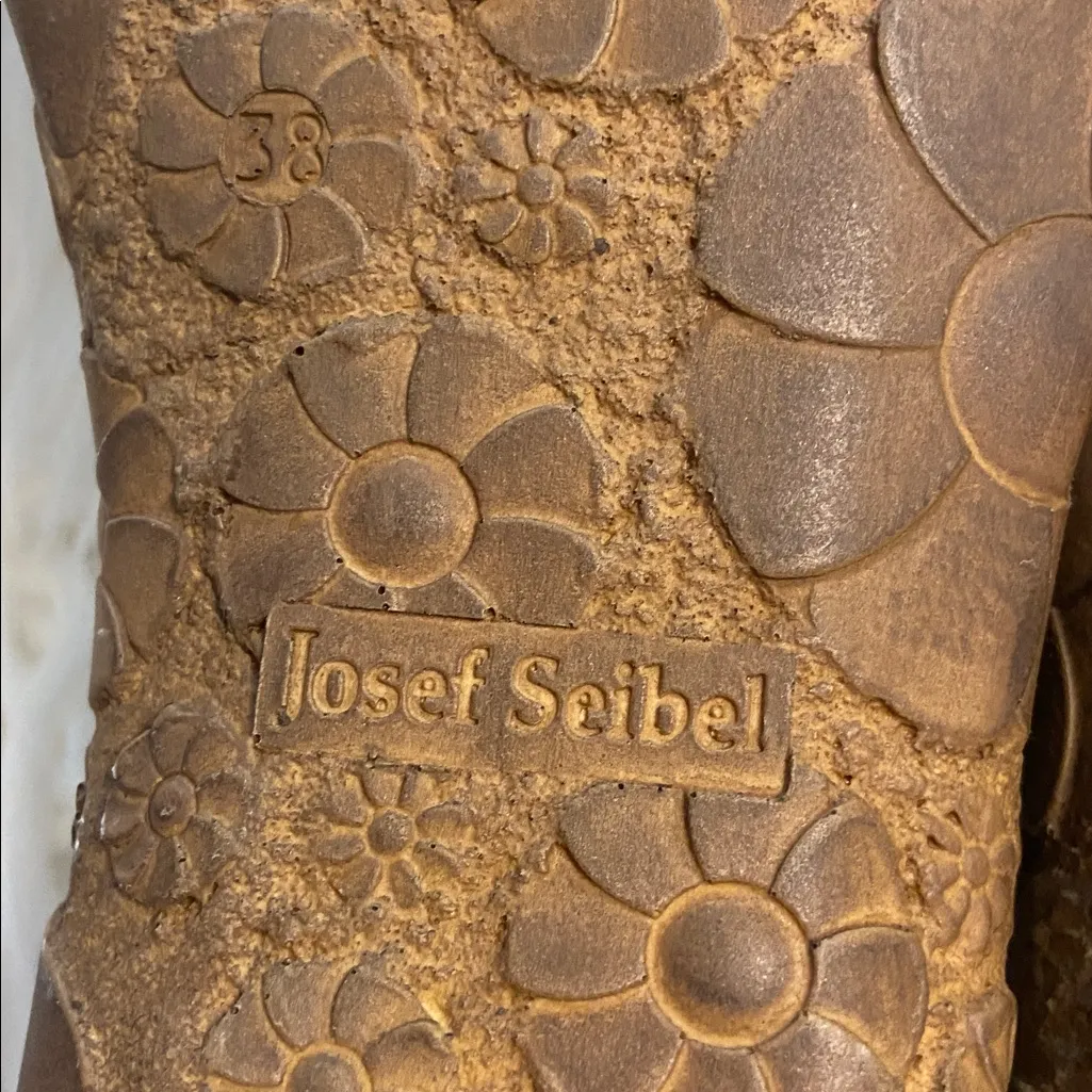 Josef Seibel Black Leather Sandals close toe size 38 USA (7.5) excellent cond - Image 11