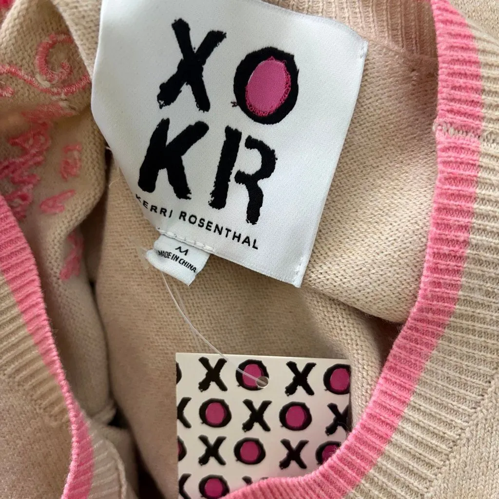 Kerri Rosenthal XOKR Sunshine is a Frame of Mind Sweater NWT Tan Size M - Image 4