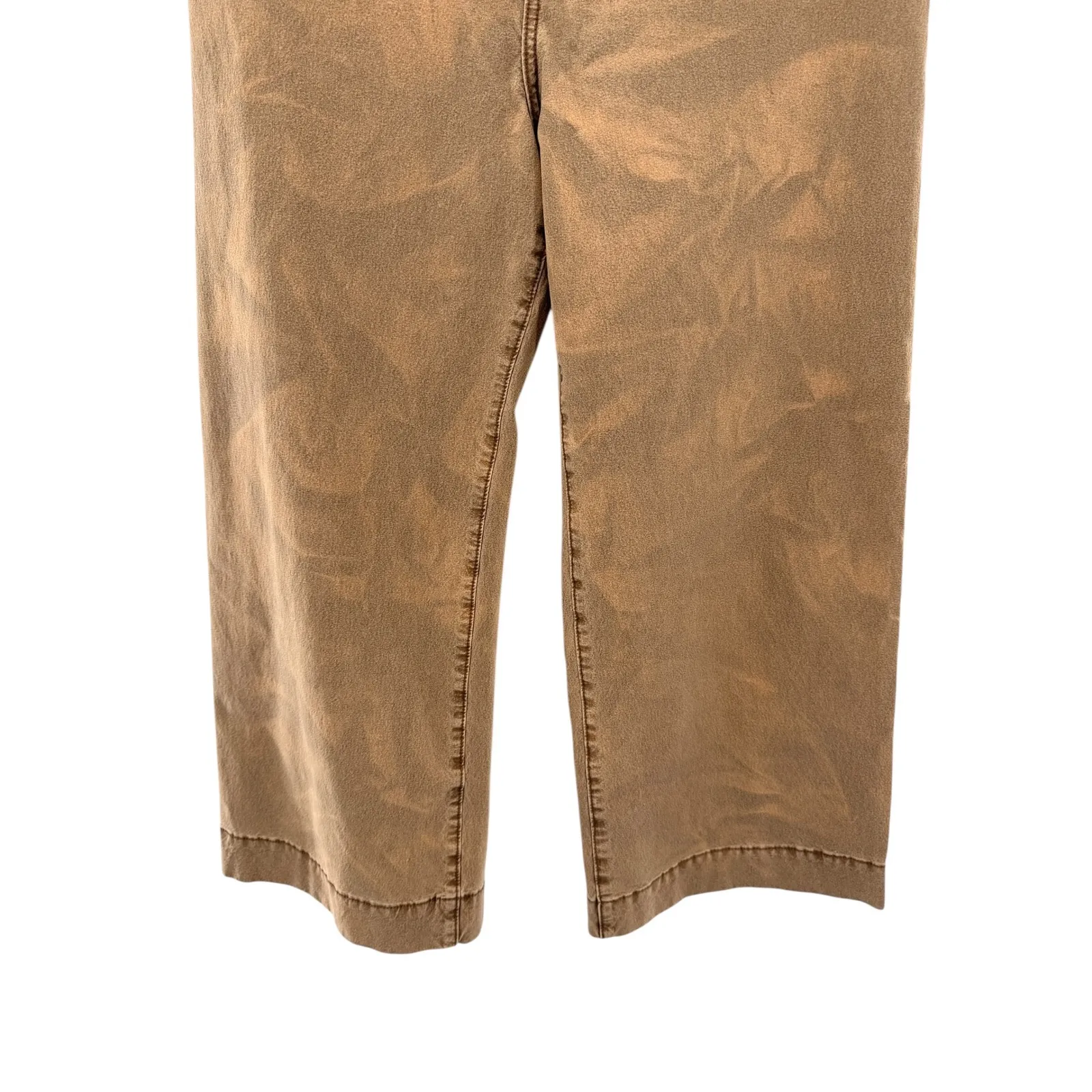 Anthropologie Pilcro James Taupe Tan Fade Wash Cropped Wide-Leg Pants 32 NWT - Image 3