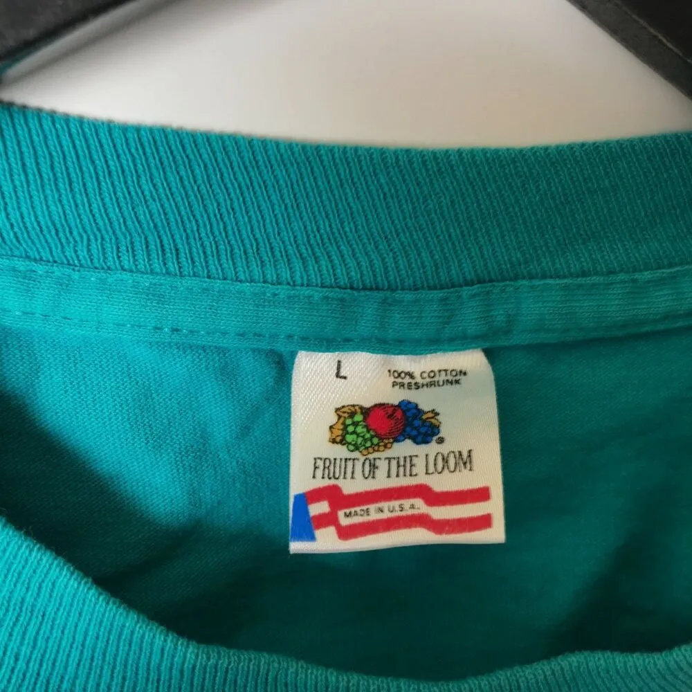 90s Vintage Bald Eagle Nature T Shirt Blue Large L Graphic Tee USA Single Stitch Size undefined - Image 13