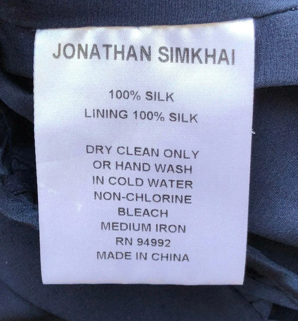 Crossbar long sleeve cutout navy blue Silk Romper size small S - Image 11