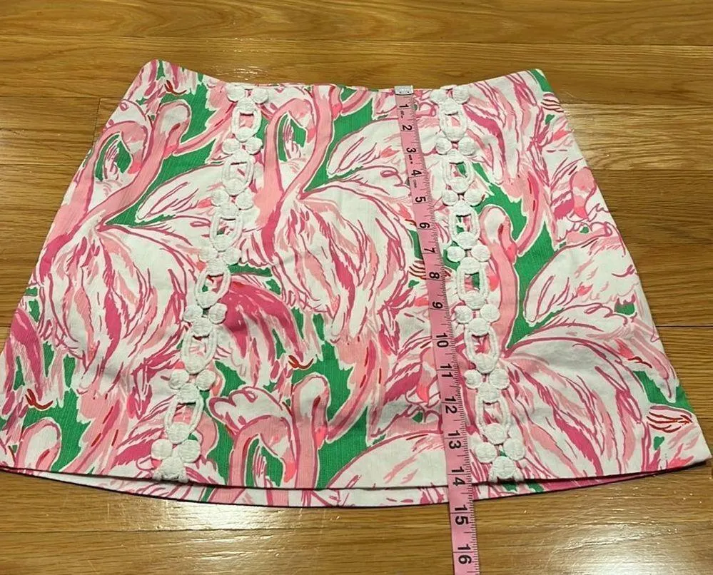 LILLY Pulitzer marigold flamingo skort size 0. - Image 3
