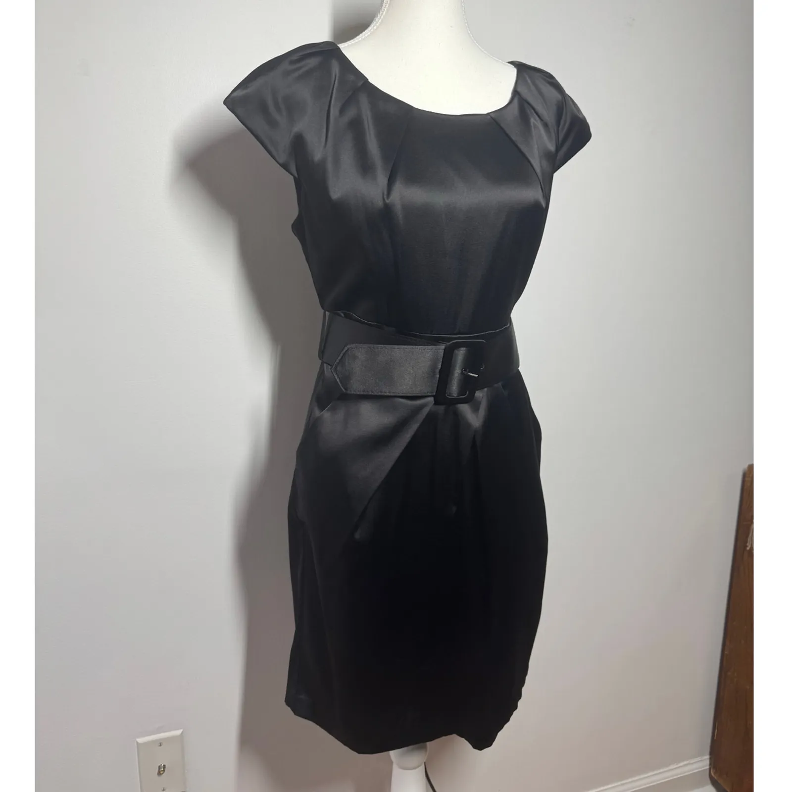 Vintage Pompous Girly Dress Juniors 7 Black Cocktail Party LBD Party Y2K Bratz Size 6 - Image 3