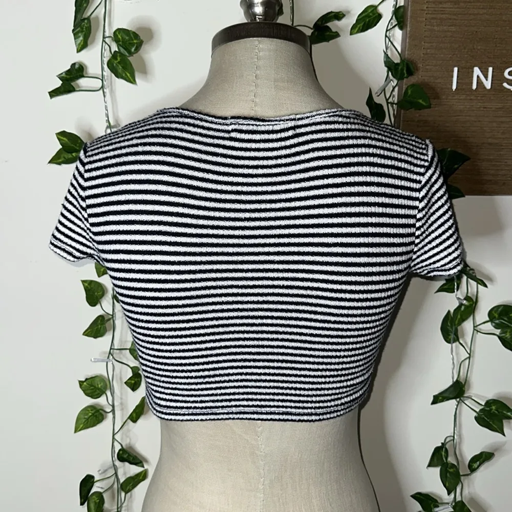 Urban Outfitters Project Social T Cropped Striped Tee - Image 2