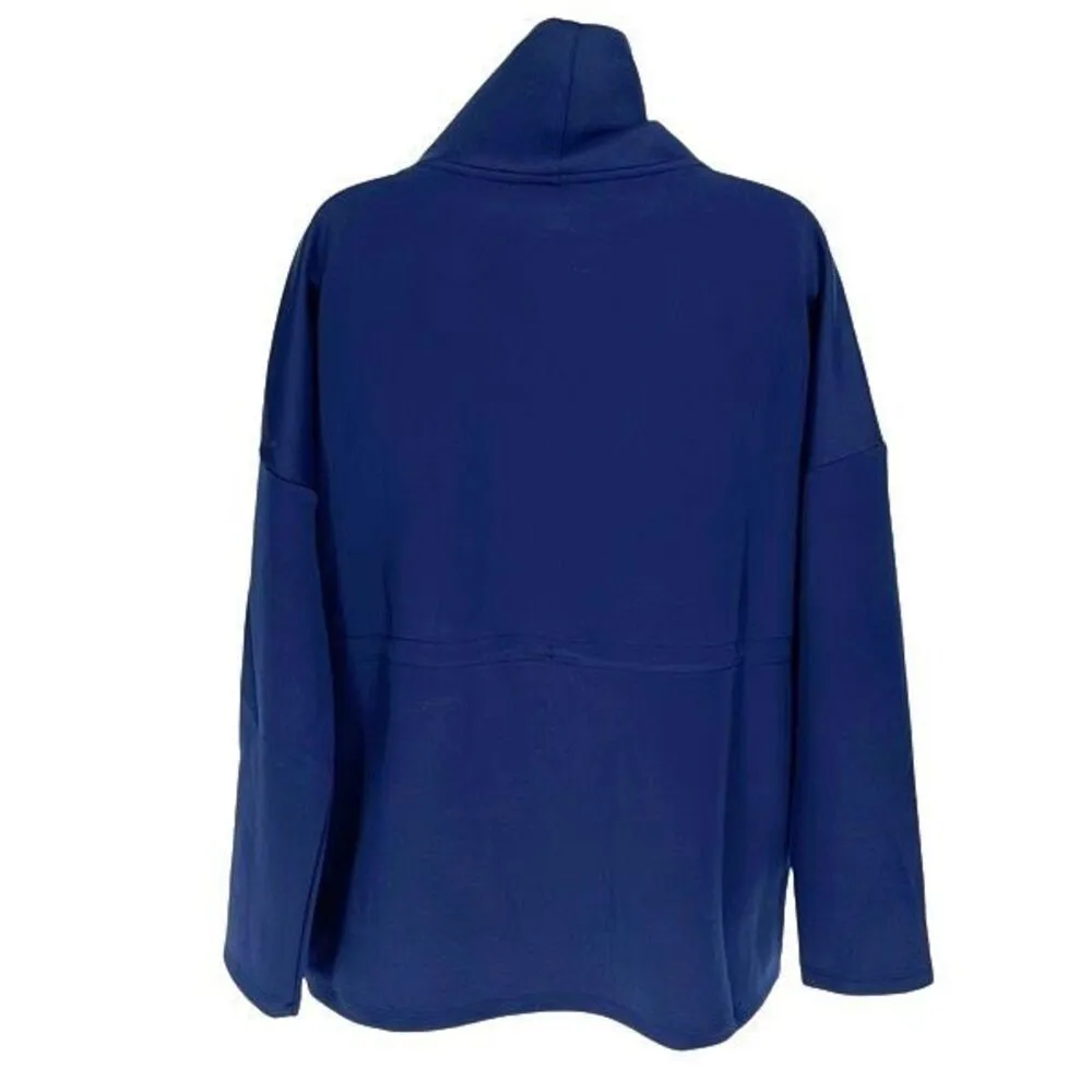 Addison Bay Womens Iverson‎ Pullover Drawstring Waist Sweatshirt Blue Small NWT - Image 4
