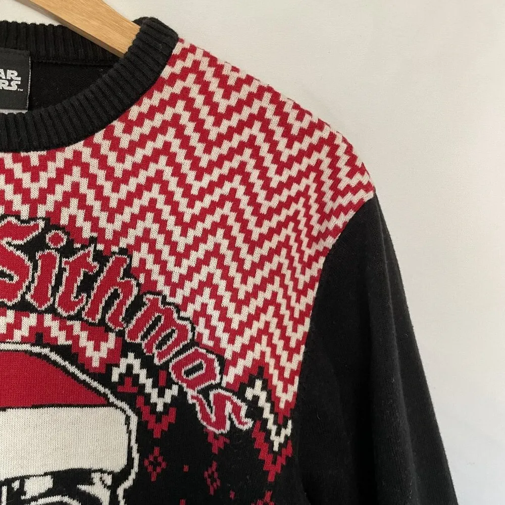Star Wars black and red darth vader merry sithmas sweater christmas women's M - Image 3